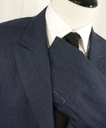 BRUNELLO CUCINELLI - Bold Blue Plaid Wool/Linen/Silk Blazer - 48R