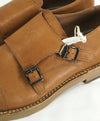 BRUNELLO CUCINELLI - Whiskey Brown Leather Double Monk Strap Loafers - 9