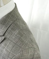 BRUNELLO CUCINELLI - Wool/Linen/Silk Plaid Double Breasted Gray Suit - 44R