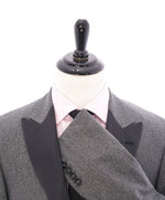 BRUNELLO CUCINELLI - Gray & Black CASHMERE/Wool/Silk Flannel Dinner Jacket- 40R