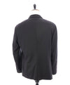 BRUNELLO CUCINELLI - Black On Black Wide Peak Lapel Tuxedo Suit - 48R