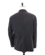 BRUNELLO CUCINELLI - Black On Black Wide Peak Lapel Tuxedo Suit - 48R