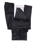 BRUNELLO CUCINELLI - Black On Black Wide Peak Lapel Tuxedo Suit - 48R