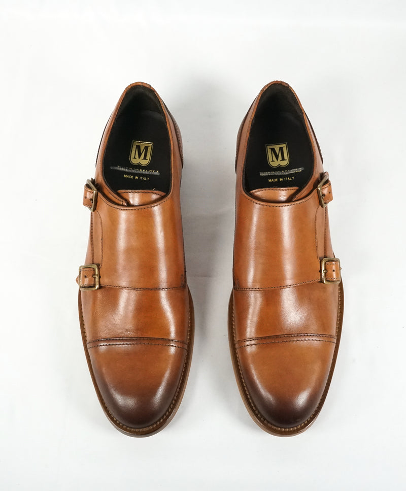 BRUNO MAGLI - “SASSO” Brown Double Monk Strap Loafers - 10.5