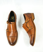 BRUNO MAGLI - “SASSO” Brown Patina Double Monk Strap Loafers - 10.5