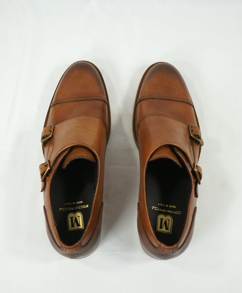 BRUNO MAGLI - “SASSO” Brown Patina Double Monk Strap Loafers - 10.5