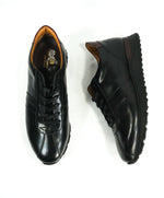 BRUNO MAGLI - "Ikaro" Black & Burgundy Sleek Platform Sneakers - 10.5