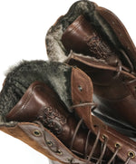 BRUNO MAGLI - COLLEZIONE LOTTO CORDOVAN SHEARLING FUR BOOT - 10