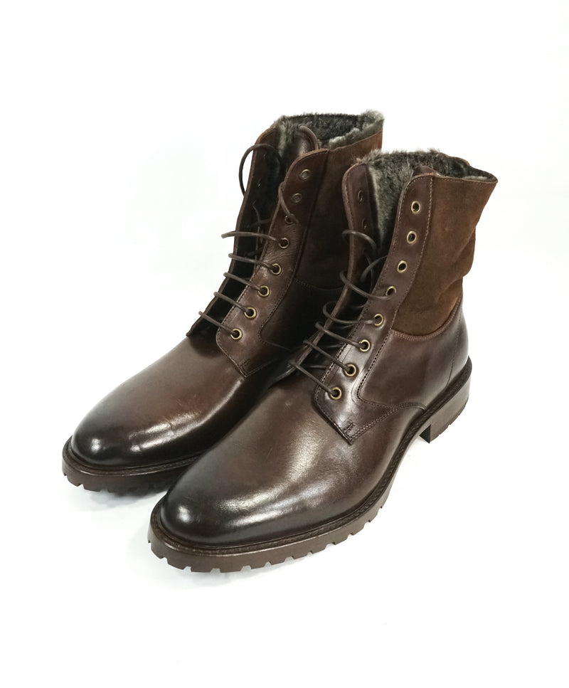 BRUNO MAGLI - COLLEZIONE LOTTO CORDOVAN SHEARLING FUR BOOT - 10