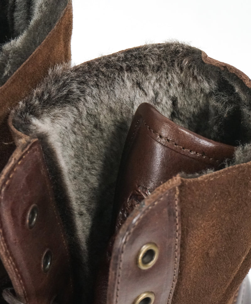 BRUNO MAGLI - COLLEZIONE LOTTO CORDOVAN SHEARLING FUR BOOT - 10
