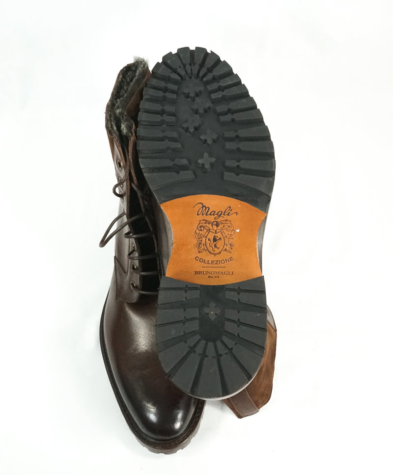 BRUNO MAGLI - COLLEZIONE LOTTO CORDOVAN SHEARLING FUR BOOT - 10