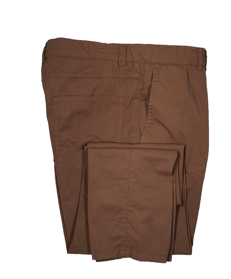 BRUNELLO CUCINELLI - 5-Pocket Chino Cotton Coco Brown Pants - 35W