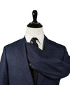 BRUNELLO CUCINELLI - Blue & Gray Check Wool Linen Silk Blazer - 40R