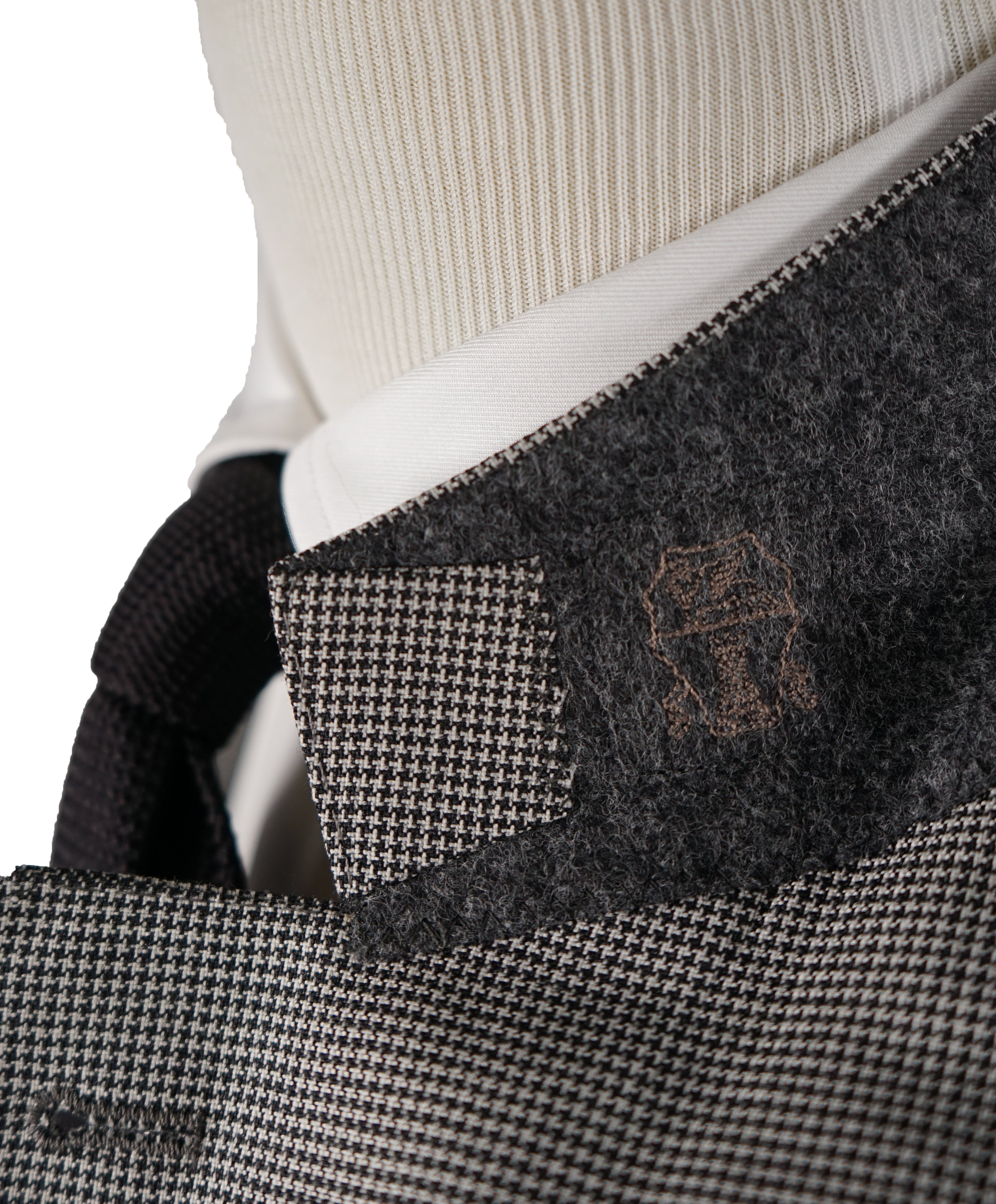 BRUNELLO CUCINELLI - Houndstooth 2-3 Button Roll Wool Blazer - 48R