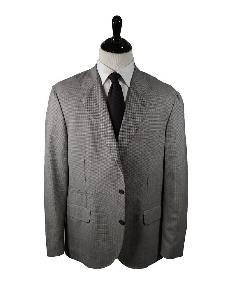 BRUNELLO CUCINELLI - Houndstooth 2-3 Button Roll Wool Blazer - 48R