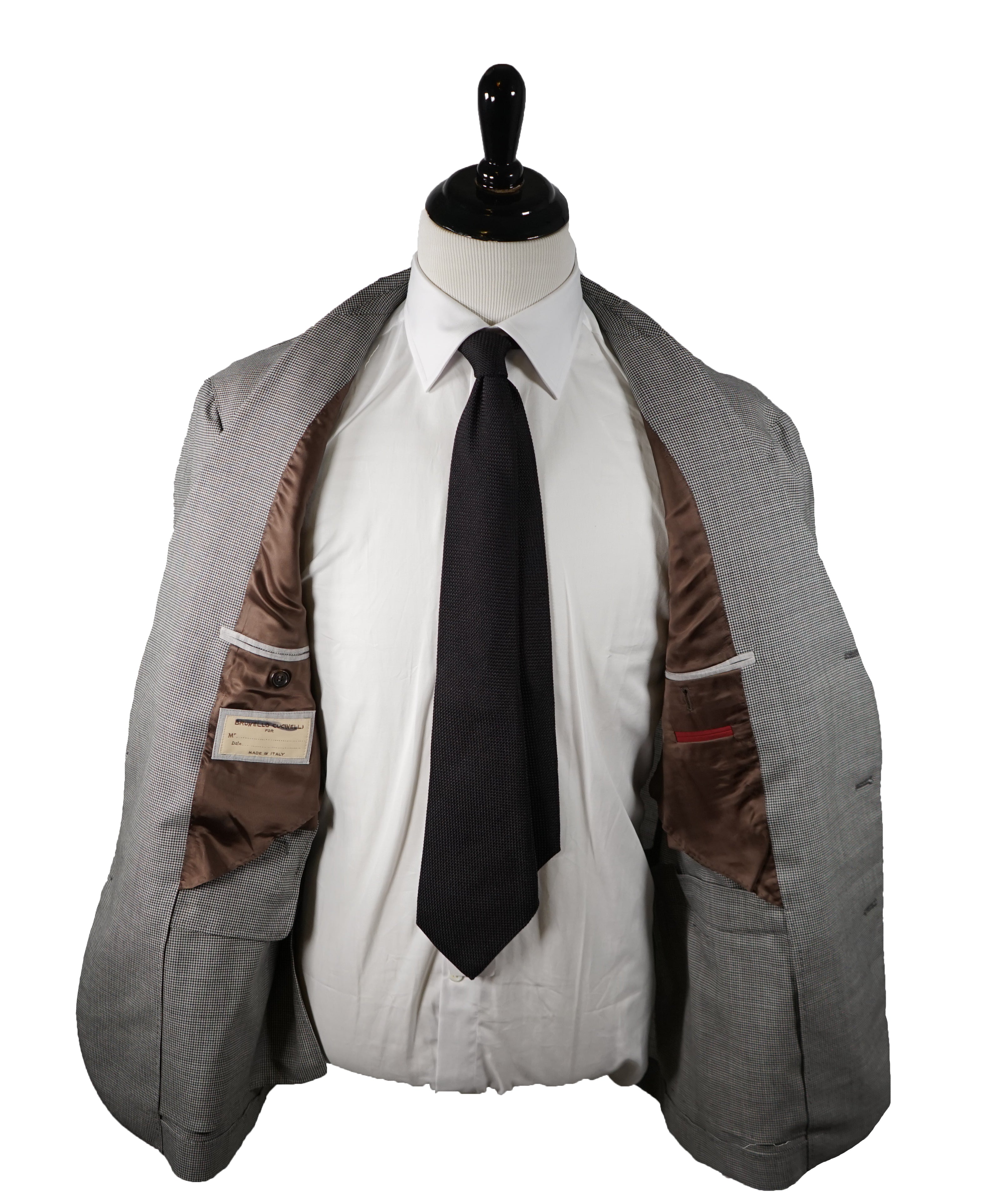 BRUNELLO CUCINELLI - Houndstooth 2-3 Button Roll Wool Blazer - 48R