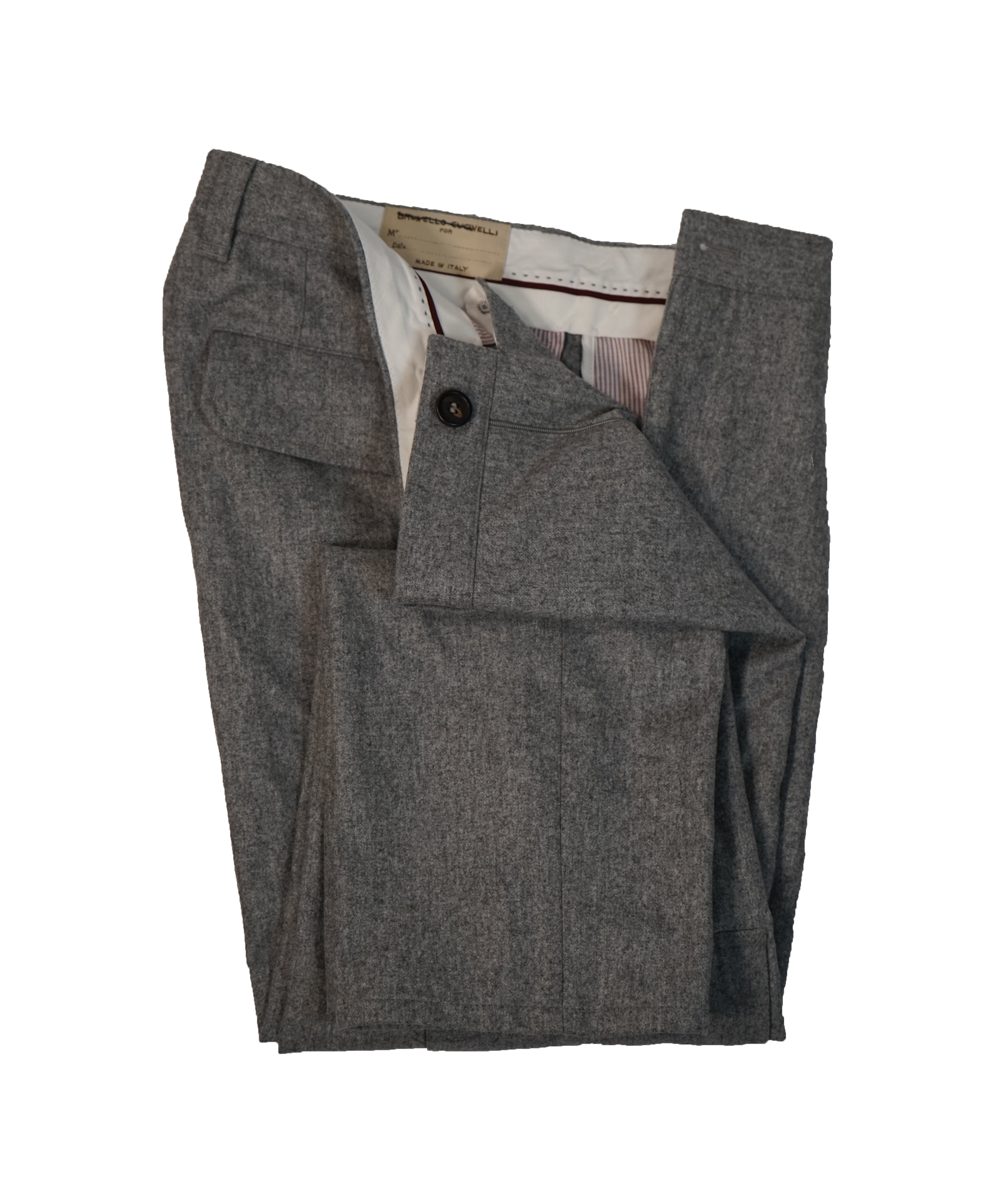 BRUNELLO CUCINELLI - Wool Cargo Dress Pants Gray - 34Wx28.5L