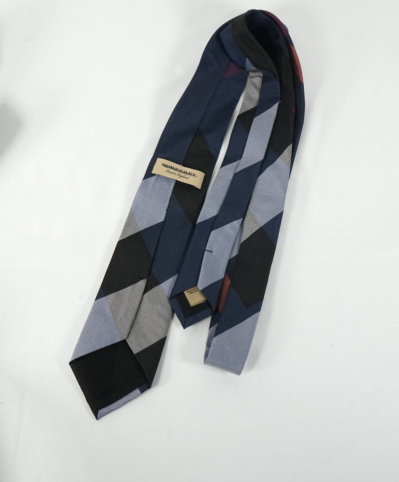 BURBERRY - Made In London, England Premium Line Blue Plaid Tie -