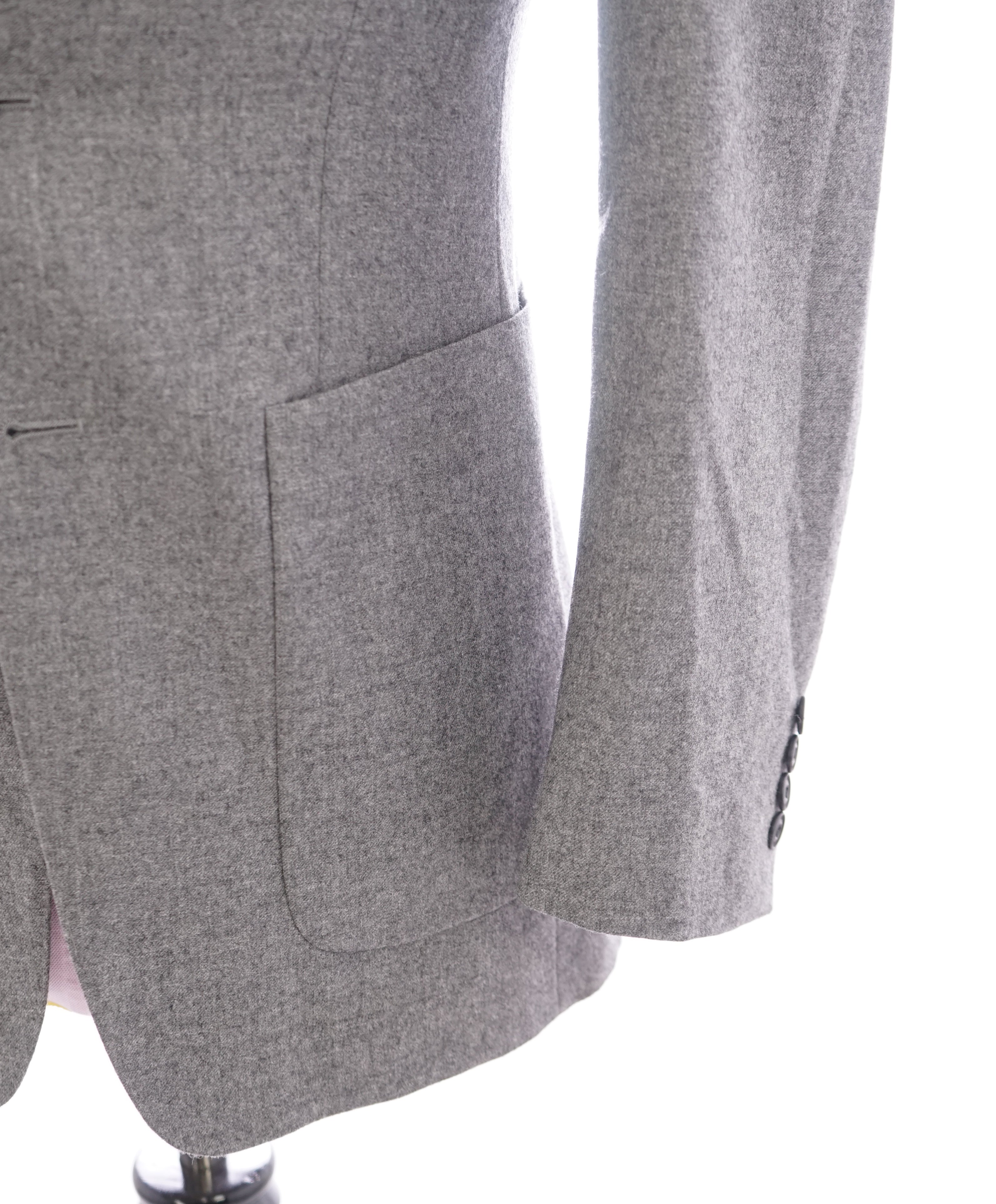BURBERRY LONDON - "Millbank" Gray Flannel Wool Patch Pocket Blazer - 38R