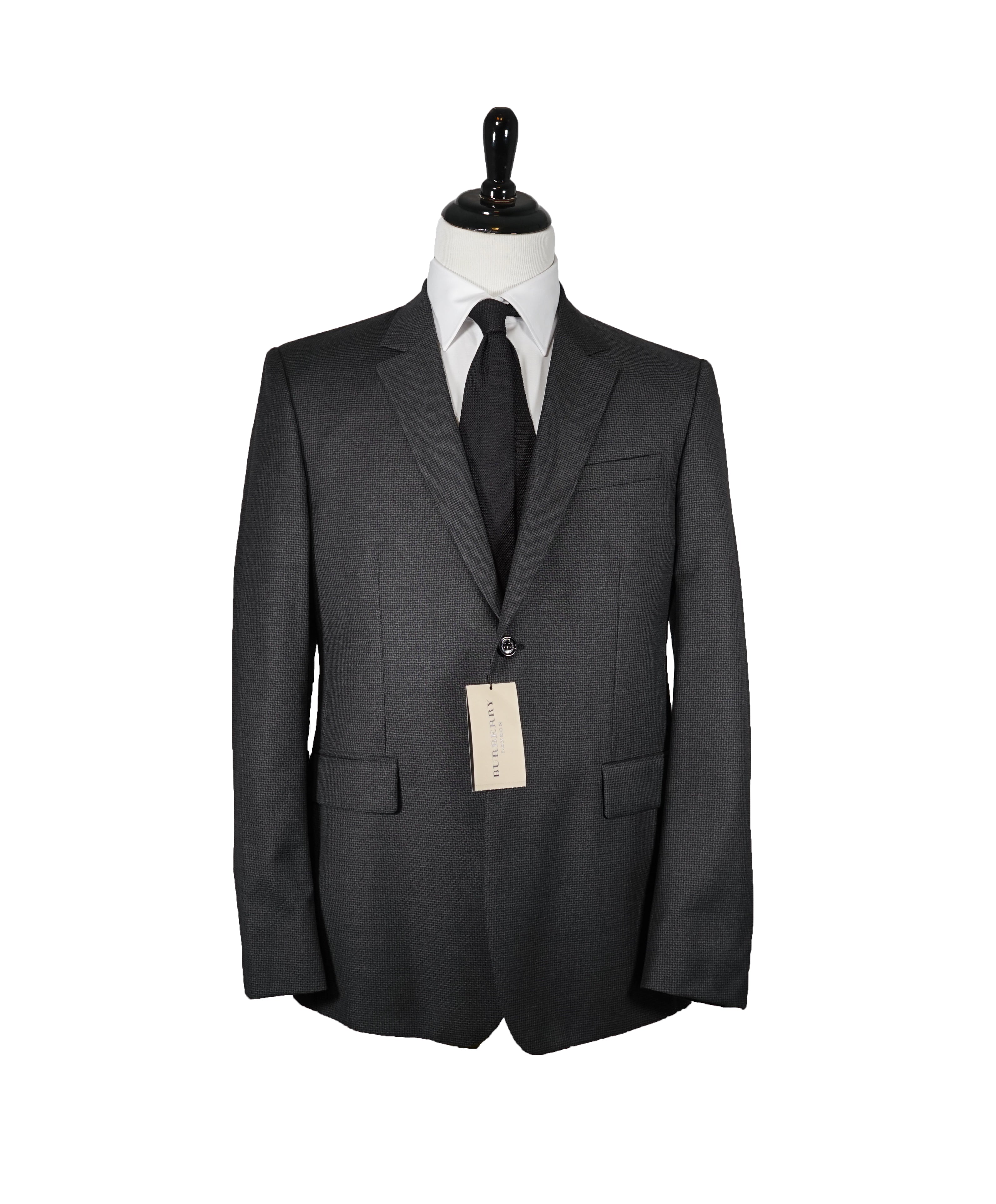 BURBERRY LONDON - Houndstooth Gray/Black Suit - 44R