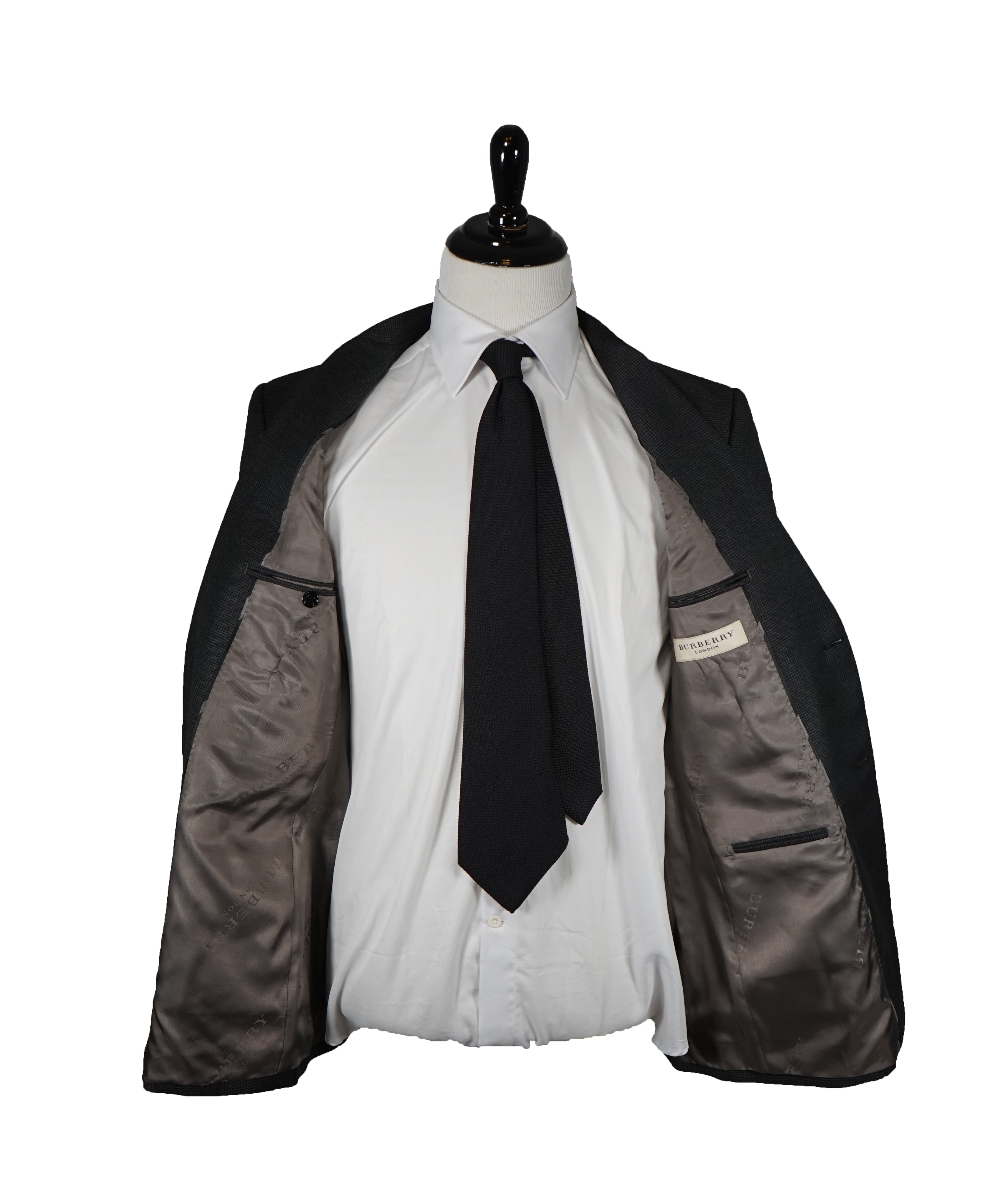 BURBERRY LONDON - Houndstooth Gray/Black Suit - 44R