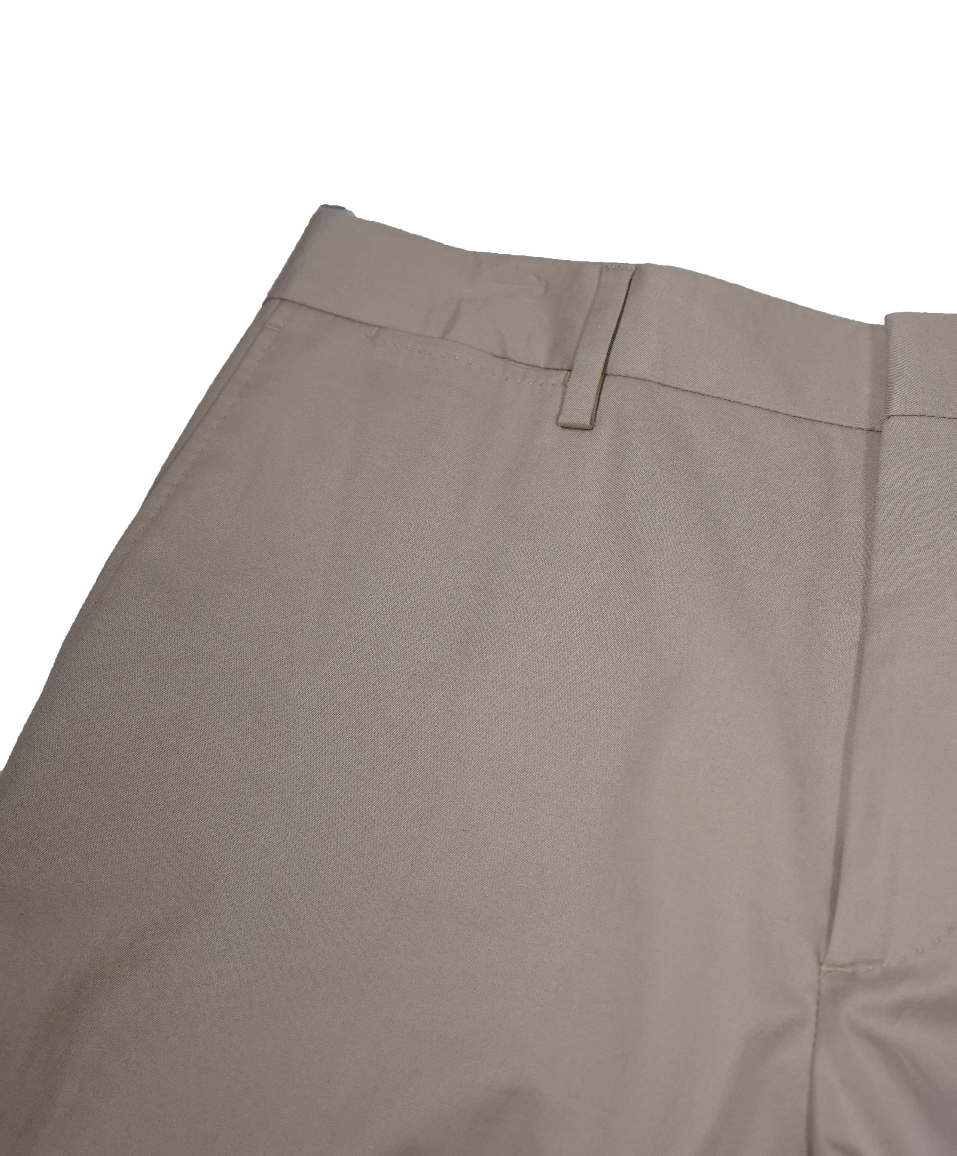 BURBERRY LONDON - Stone Cotton Flat Front Dress Pants - 31W