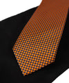 BRIONI  -   Orange & Black Geometric Print Tie