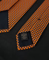 BRIONI - Orange & Black Geometric Print Tie