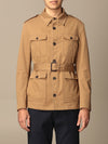 $1,295 ELEVENTY - Saharan Style Jacket In Cotton With Belt Coat- 40 (50EU)