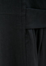 $895 ELEVENTY - Pure LINEN Black Caftan Dress - 8 / 46