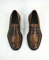 CANALI -  Hand Stitched Classic Leather Penny Loafers - 9