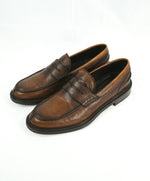 CANALI -  Hand Stitched Classic Leather Penny Loafers - 9