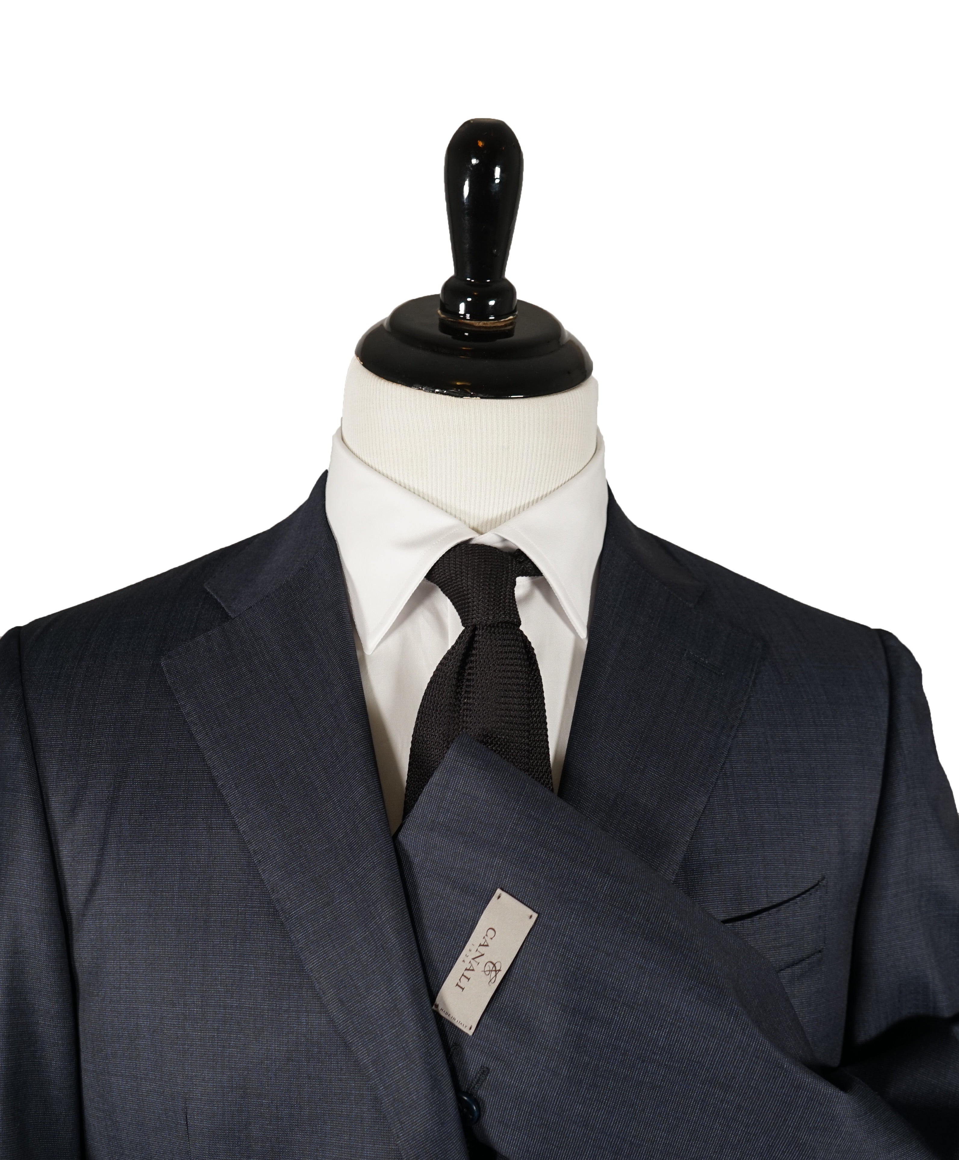 CANALI - "Travel/Water Resistant" Birdseye Blue Suit - 40R