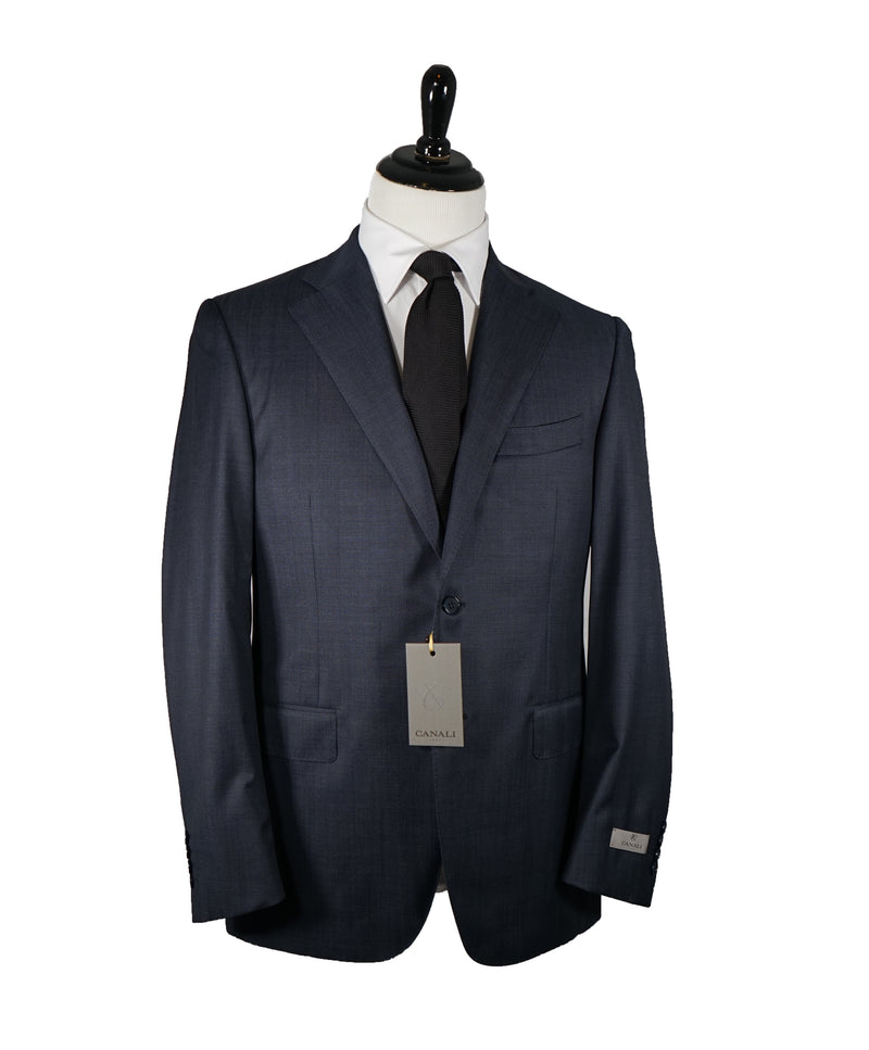 CANALI - "Travel/Water Resistant" Birdseye Blue Suit - 40R