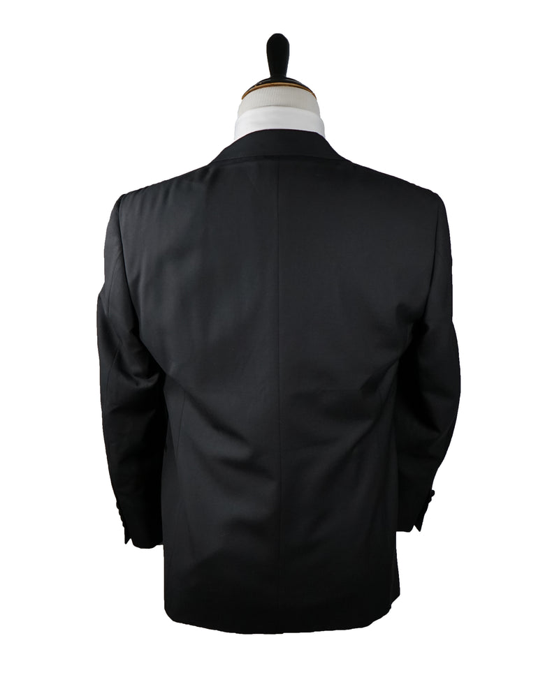 CANALI - Black Wool Notch Lapel Tuxedo Suit - 40S