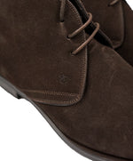CANALI - Brown Suede Lace-Up Ankle Boots - 11