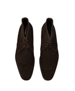 CANALI - Brown Suede Lace-Up Ankle Boots - 8.5