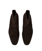 CANALI - Brown Suede Lace-Up Ankle Boots - 11