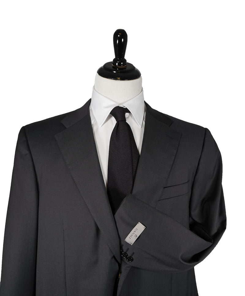 CANALI - Charcoal Virgin Wool Solid Suit - 48R