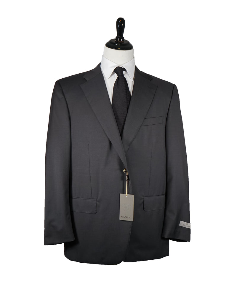 CANALI - Charcoal Virgin Wool Solid Suit - 48R