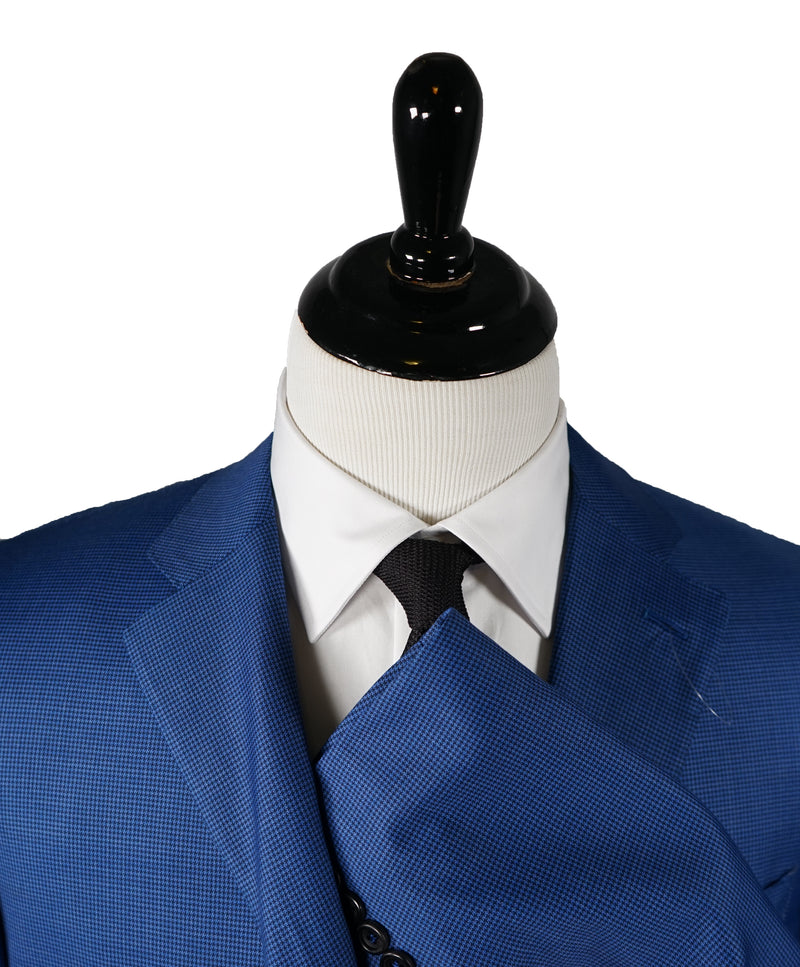 CANALI - “Exclusive” Royal Blue Cobalt Houndstooth Super 150’s Suit - 42S
