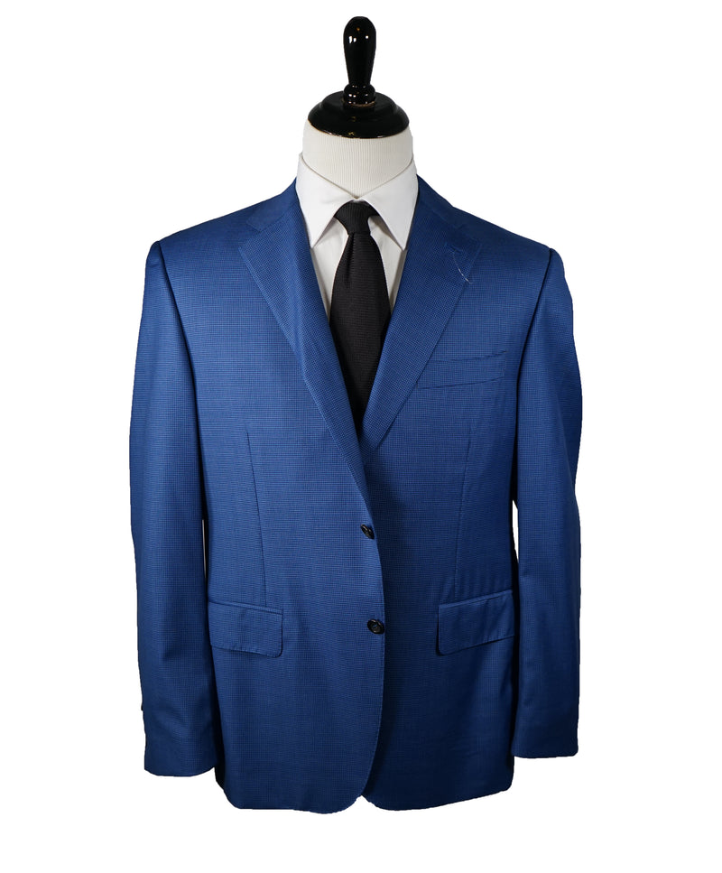 CANALI - “Exclusive” Royal Blue Cobalt Houndstooth Super 150’s Suit - 42S