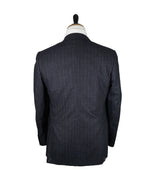 CANALI - Flannel Wool Navy Chalk Stripe Suit - 40R