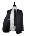 CANALI - Flannel Wool Navy Chalk Stripe Suit - 40R