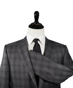CANALI -  Gray Plaid Notch Lapel Suit - 42R