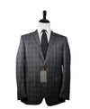 CANALI -  Gray Plaid Notch Lapel Suit - 42R