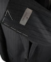 CANALI - Gray on Gray Bold Textured Stripe Royal Weave Suit - 48R