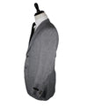 CANALI - Linen/Wool/Silk Gray Suit Peak Lapel Suit - 42R