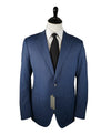 CANALI - Medium Blue Textured Striped “Impeccabile" Suit- 44L