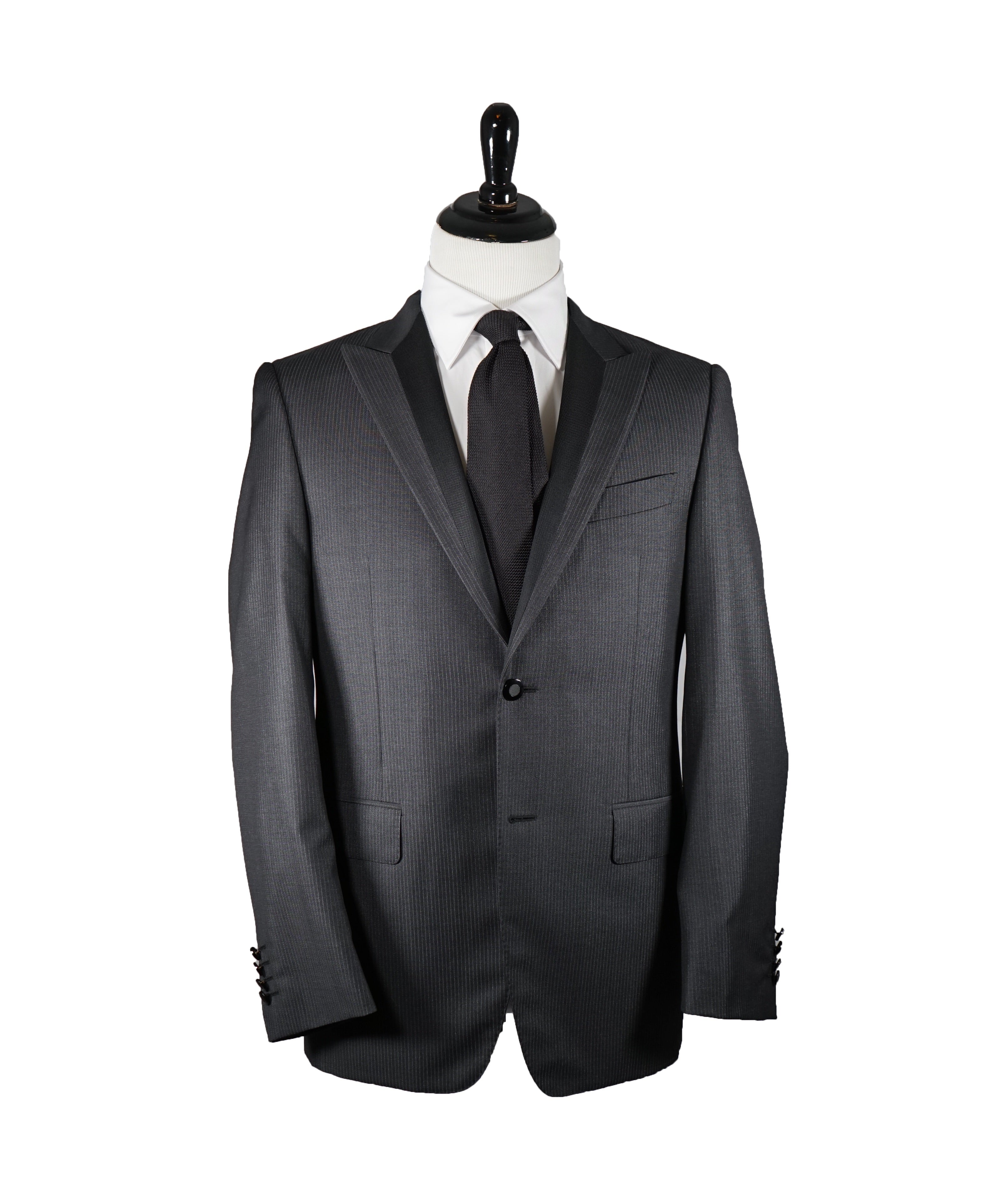 CANALI - Metallic Stripe Peak Lapel Suit- 40R